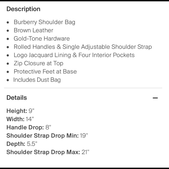 Burberry Brown Leather bag - Picture 6 of 6